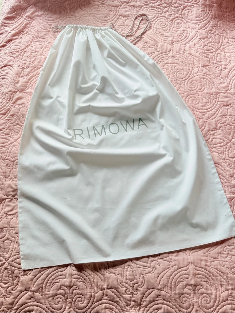 Authentic RIMOWA Large Dust Bag White Drawstring Luggage Storage Cover